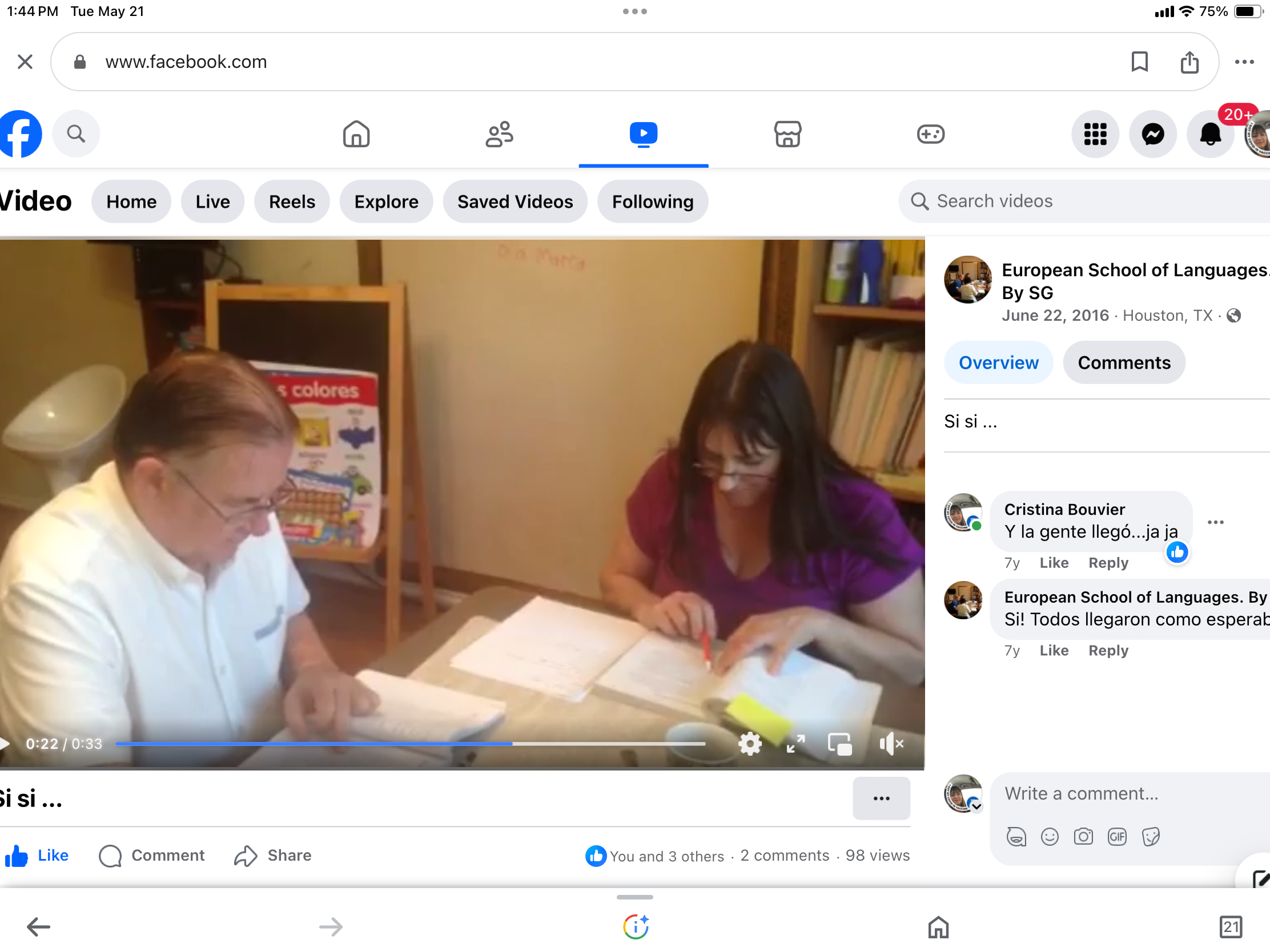 Cristina Garcia-Bouvier teaching a Castilian Spanish lesson
